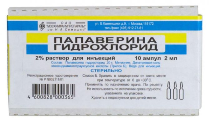 papaverine injections