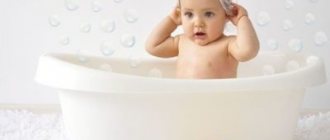 ребенок в ванночке