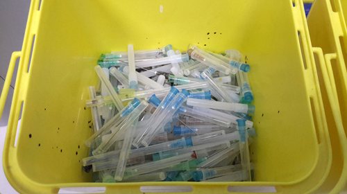 Recommendations for disposal of needles and syringes